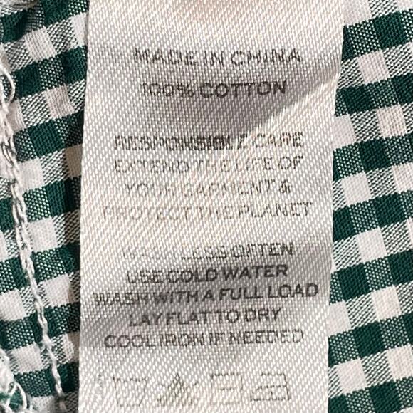 Hill House Louisa Green Gingham Nap Dress Midi Puff Sleeve Small - Picture 5 of 5